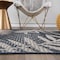World Rug Gallery Bahama Palm Frond Indoor/Outdoor Non-Shedding Area Rug 7'10'' x 10 Gray 430GRAY8X10 - alternate 7
